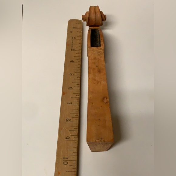 Vintage Artisan Luthier Crafted Hardwood Violin Fiddle Neck Head Raw - Picture 11 of 12